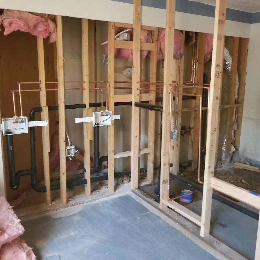 Copper pipe rough-in and plumbing installation in Munhall